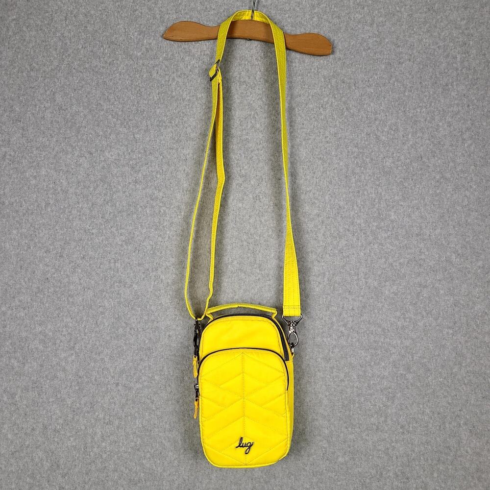 Lug Skeeter Crossbody Bag Yellow Zip Top Adjustable Convertible Purse RFID - Picture 2 of 10